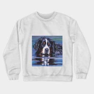 Bernese Mountain Dog Fine Art Painting Crewneck Sweatshirt